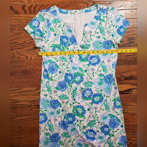 Lilly Pulitzer Women's Sophiletta Dress Cay To My Heart UPF 50+ Blue & Pink Sz M - Picture 12 of 13